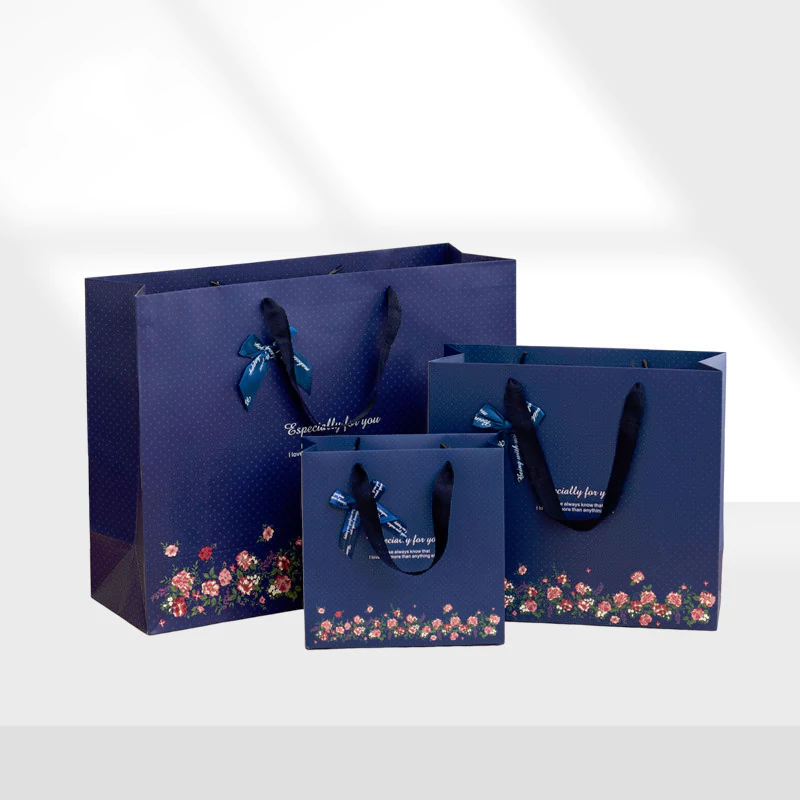 Blue purple bowknot bag