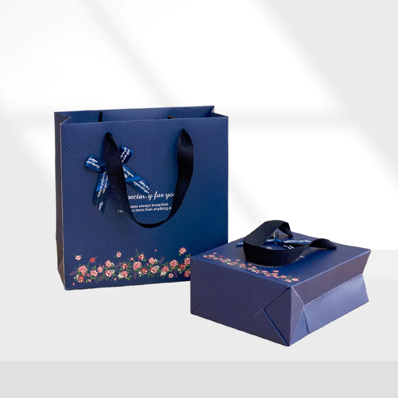 Blue purple bowknot bag