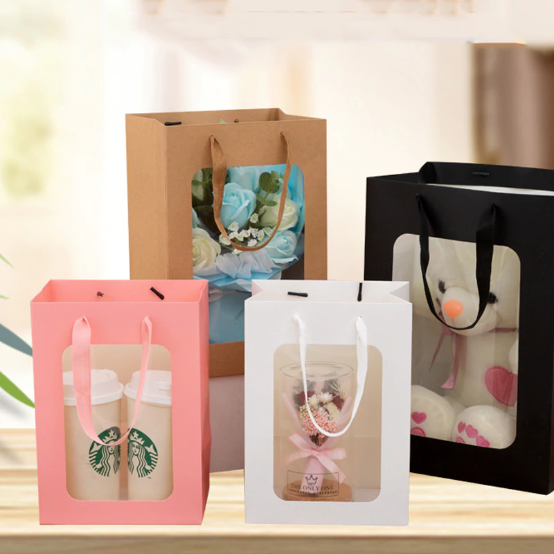 Show window bag, handheld paper bag, product bags, gift bags, clothing bags, jewelry bags