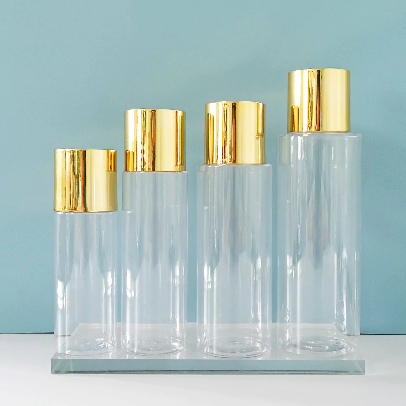150ml transparent and white PET plastic bottle