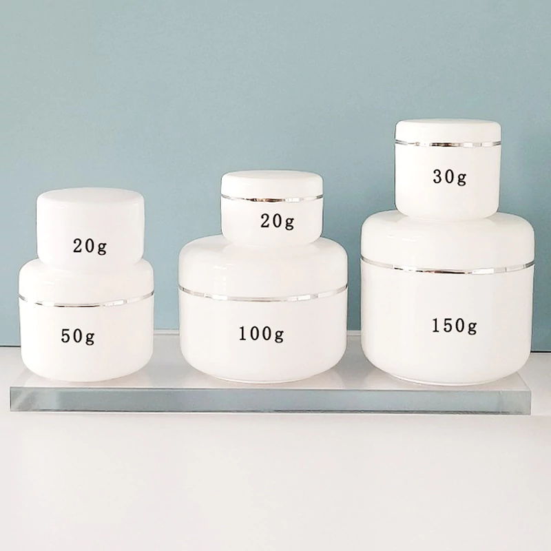 150g white cosmetic jar cream packaging jar plastic jars